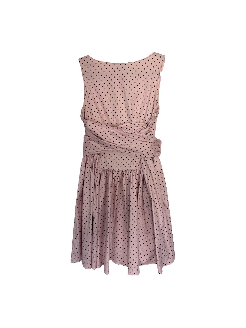 Prada Vintage Pink Squared Polka Dot Dress - Picture 4 of 16